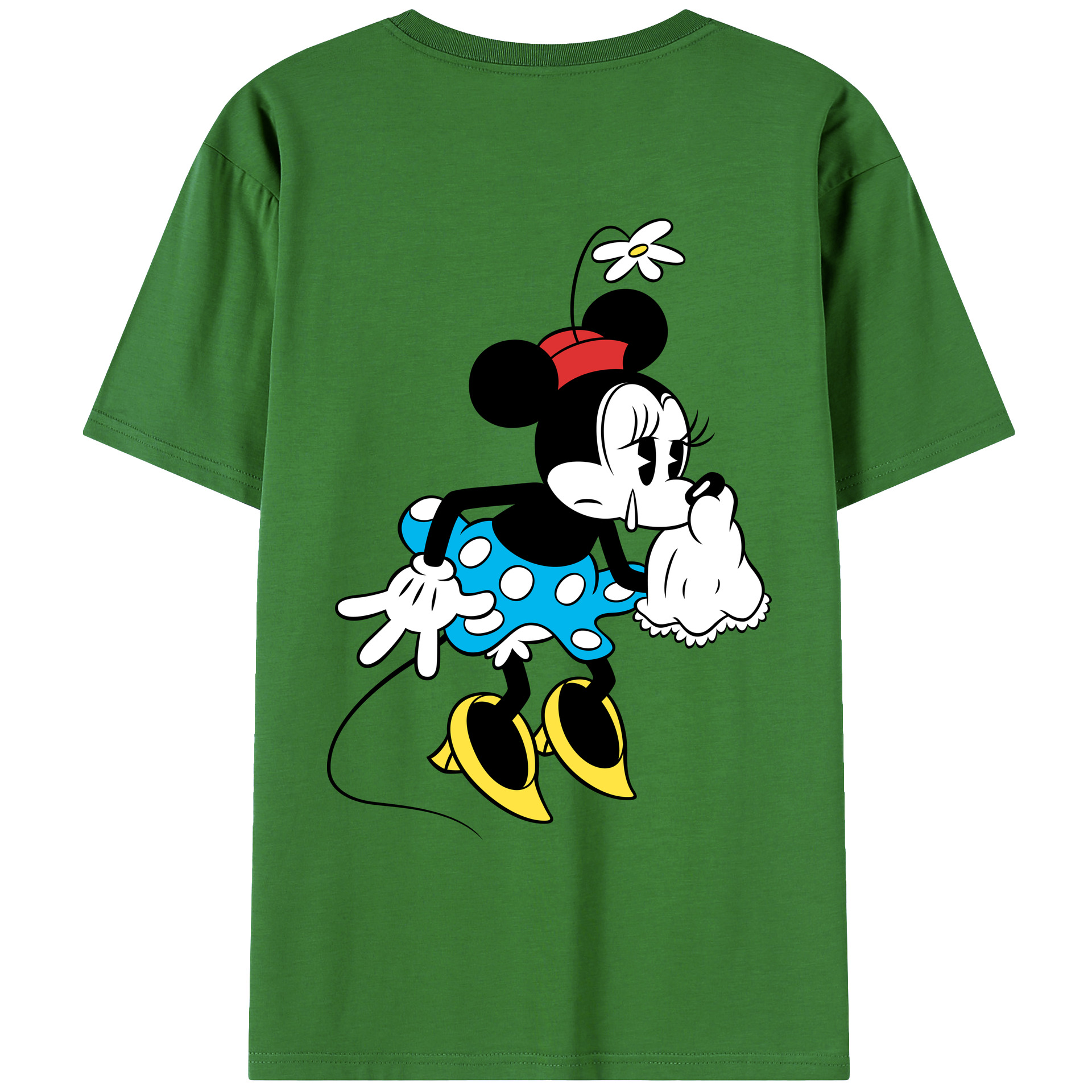 ミッキーマウス Mickey Mouse レディース半袖Tシャツ(バックプリント)